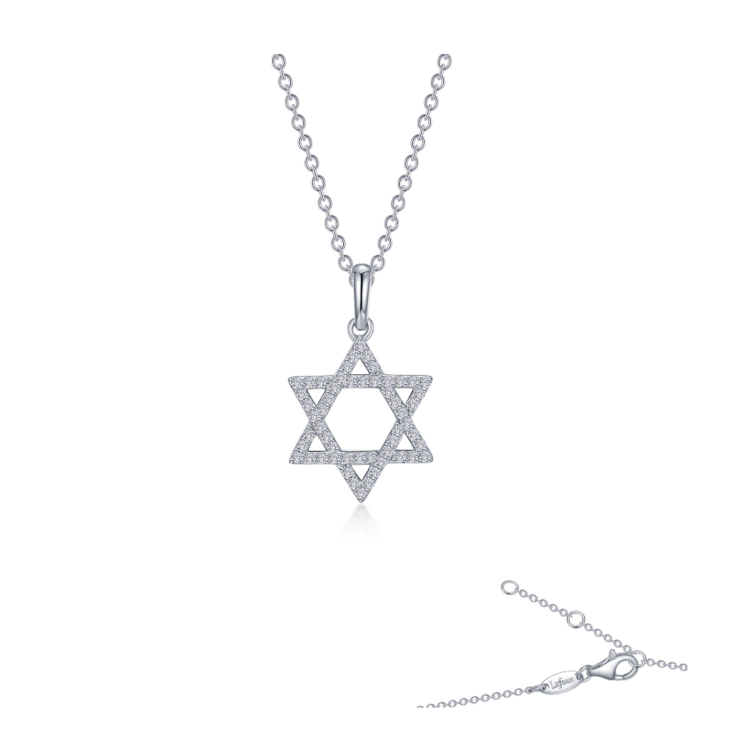0.54 CTW Star of David Pendant Necklace