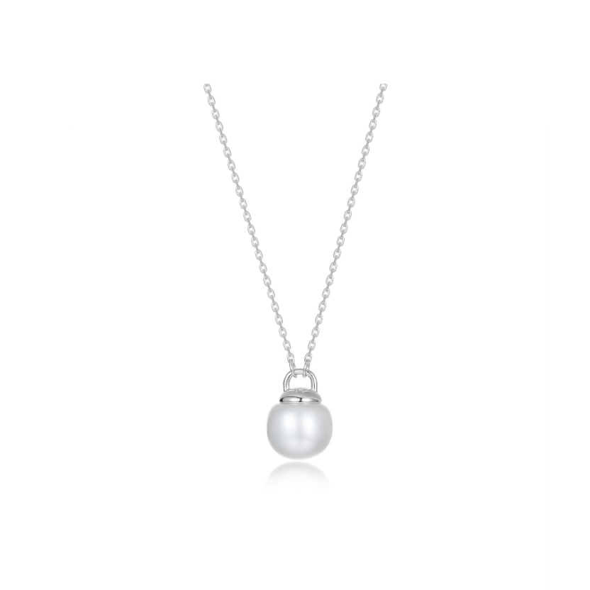 Silver Pearl Essence Necklace