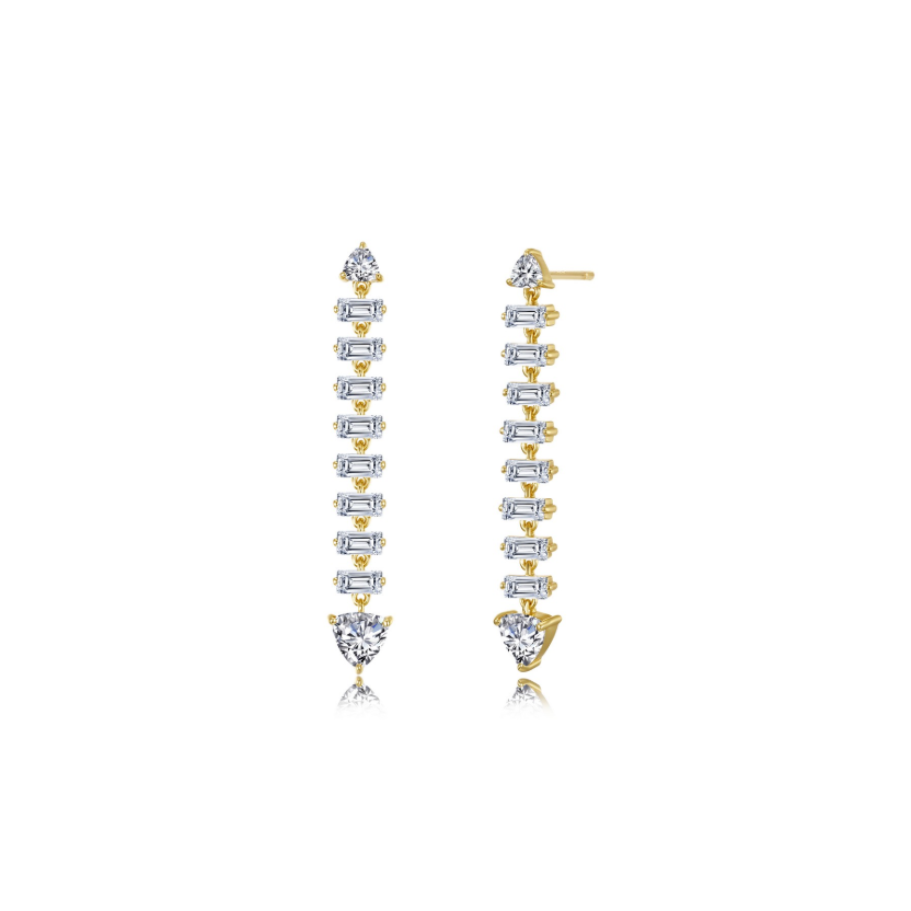 Gold Regal Cascade Drop Earrings