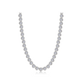 Silver Blossom Cradle Line Necklace
