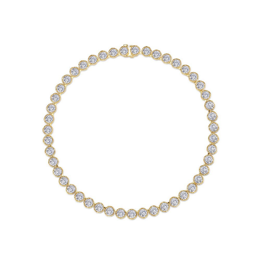 Gold Blossom Cradle Line Necklace
