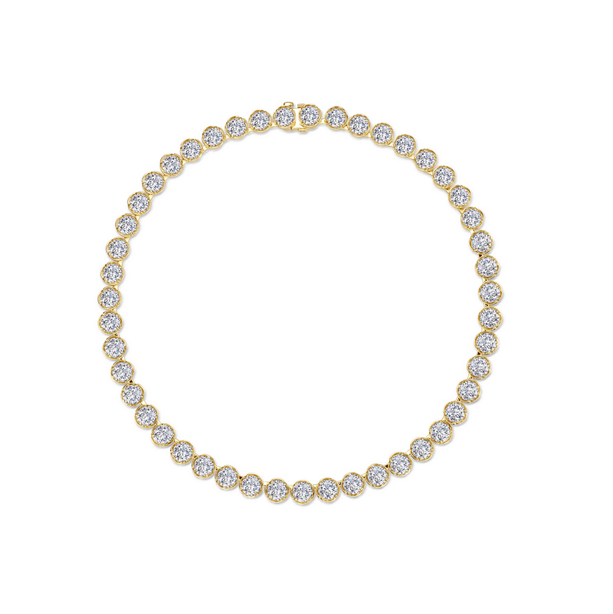 Gold Blossom Cradle Line Necklace