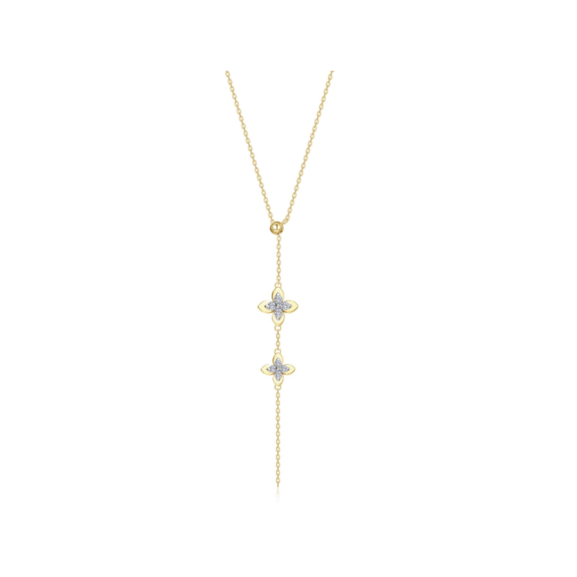 Magnolia Blossom Lariat Necklace