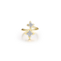 Gold Magnolia Blossom Open Ring
