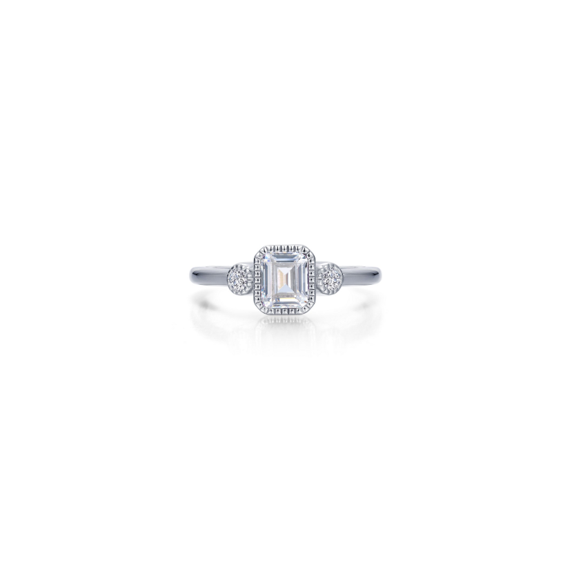 Lafonn Three-Stone April Birthstone Ring
