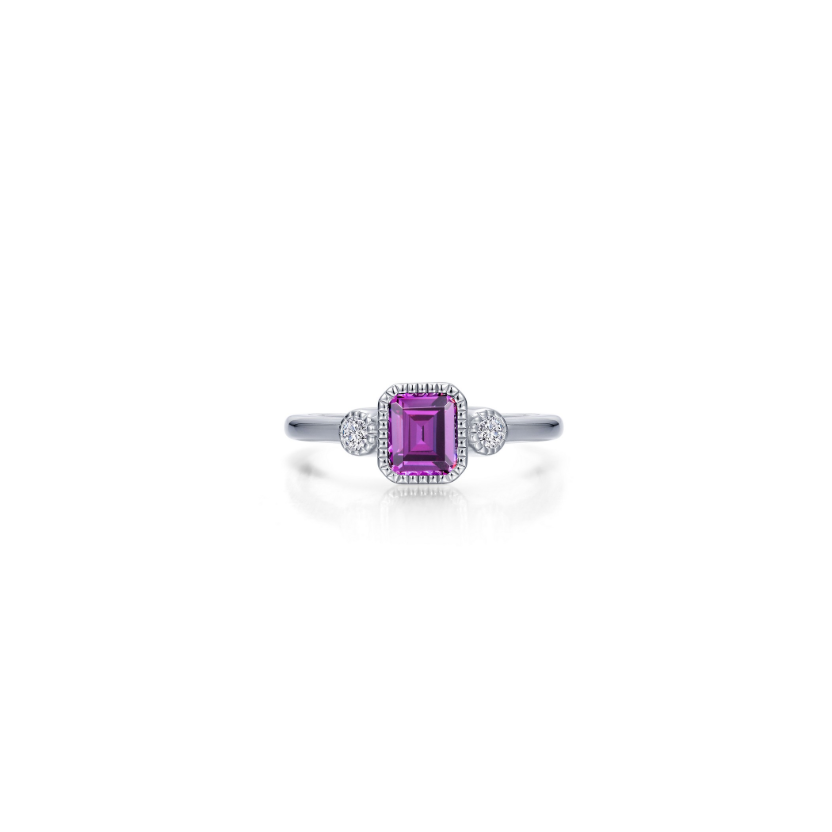 Lafonn Three-Stone June Birthstone Ring