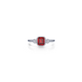 Lafonn Three-Stone January Birthstone Ring