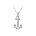Ocean SS SW Crystal Anchor Necklace