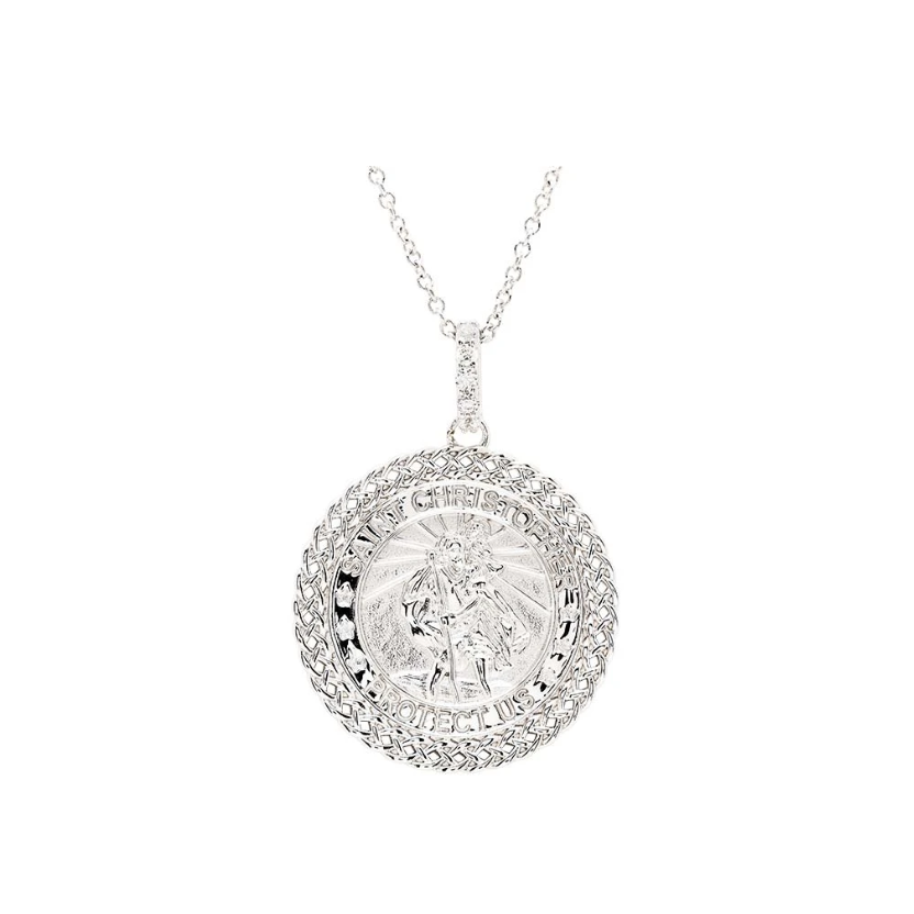Ocean Sterling Silver Celtic St. Christopher Meda