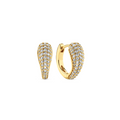 Gold CZ Goccia Circolo Earrings