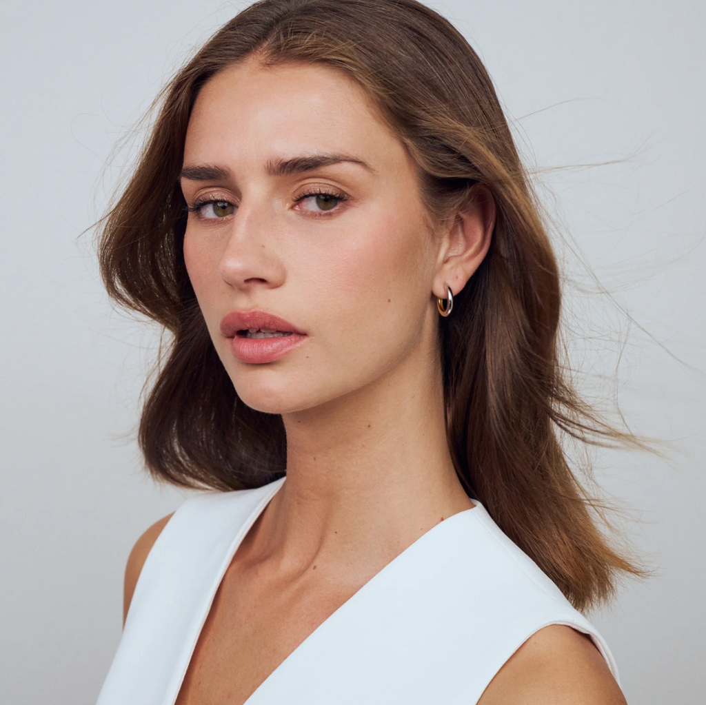 Two tone Carrara Pianura Medio Earrings