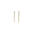 Gold Graduated Half Bezel Drop Earrings