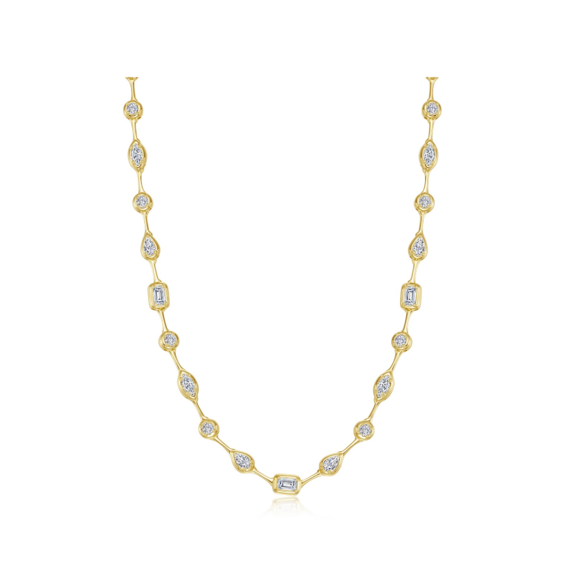 Mosaic Fancy-Cut Necklace