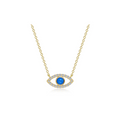 Reconstituted Turquoise Evil Eye Necklace