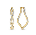 Gold CZ Ellera Waves X-Grande Earrings