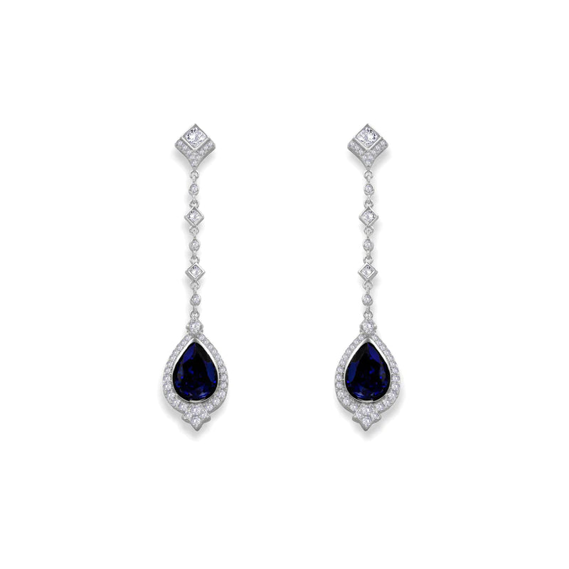 Elizabeth 15 Earrings - Sapphire Blue
