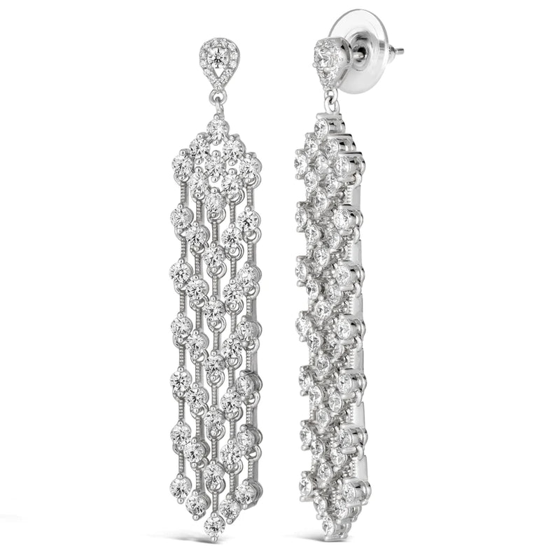 Olivia 33 Earrings Diamond White - White