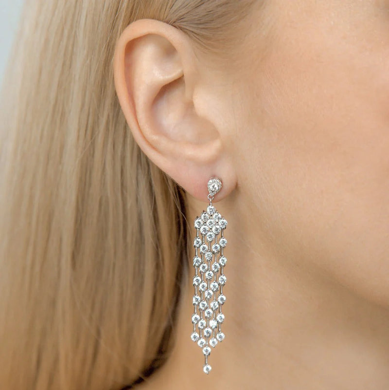 Olivia 33 Earrings Diamond White - White