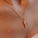 Ocean 14kt Gold Vermeil MOP Flip Flop Necklace
