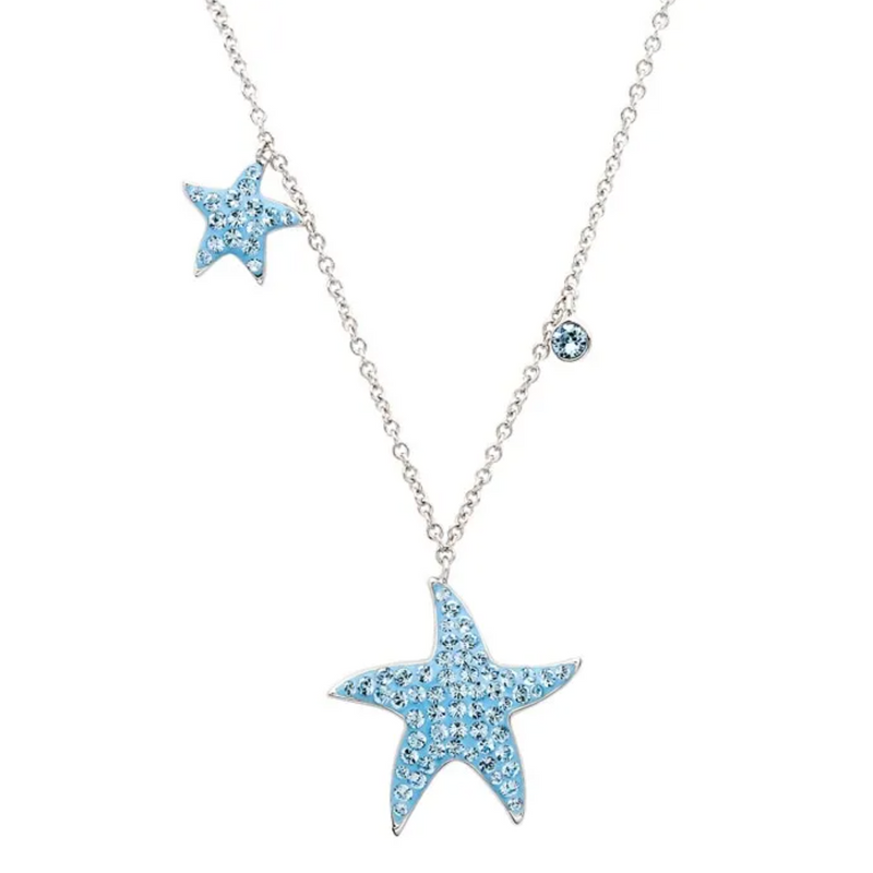 Ocean SS Aqua Mom & Baby Star Fish Necklace