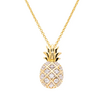 Ocean 14kt Gold Vermeil CZ Pineapple Necklace