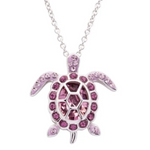 Ocean SS June Turtle Birthstone Pendant