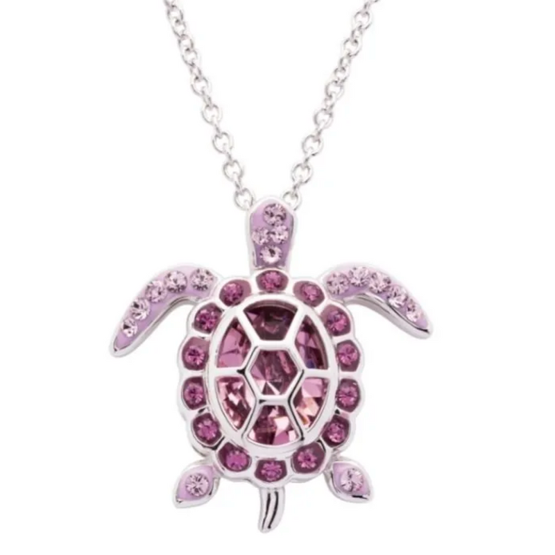 Ocean SS June Turtle Birthstone Pendant