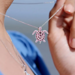 Ocean SS June Turtle Birthstone Pendant