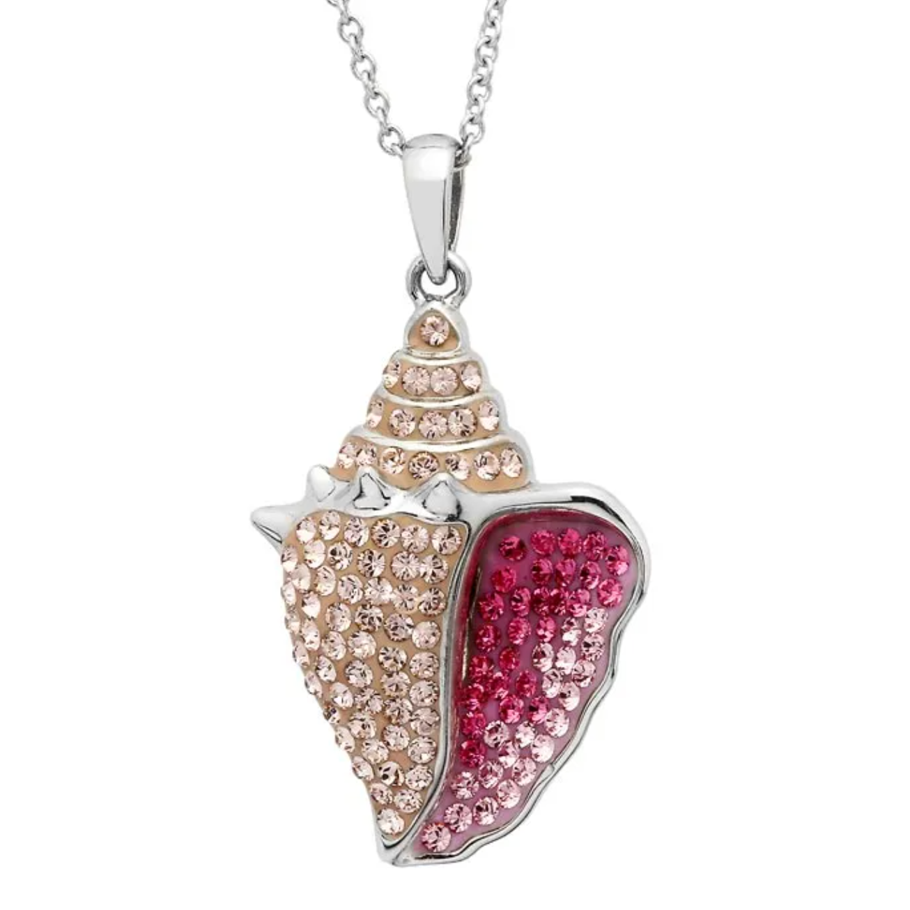 Ocean SS Crystal Shell Necklace