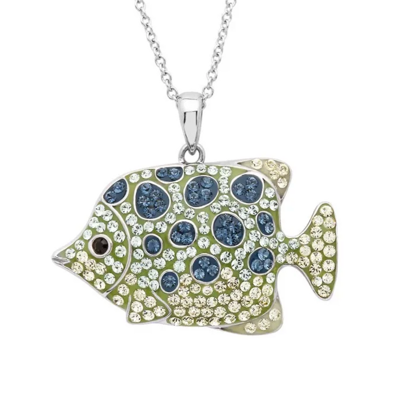 Ocean SS Crystal Fish Necklace