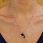 Ocean SS Orca SW Crystal Whale Necklace