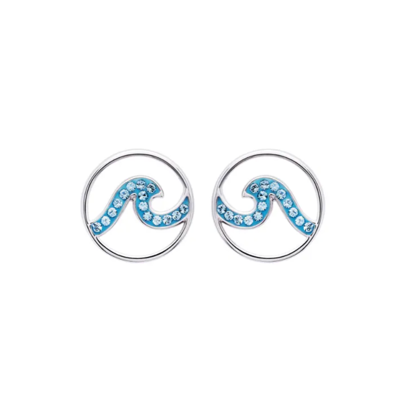 Ocean SS Wave SW Aqua Earrings