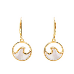 Ocean 14kt Gold Vermeil MOP Wave Drop Earrings