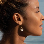 Ocean 14kt Gold Vermeil MOP Wave Drop Earrings