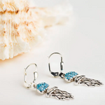 Ocean SS Aqua Crystal Jellyfish Drop Earrings