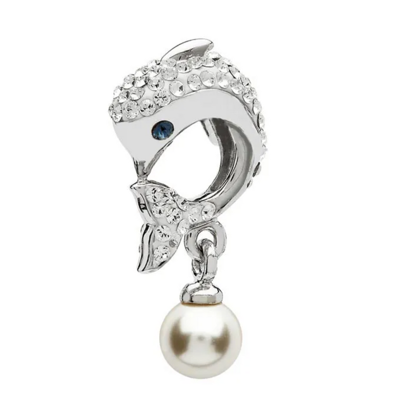 Ocean SS Pearl and Crystal Dolphin Bead