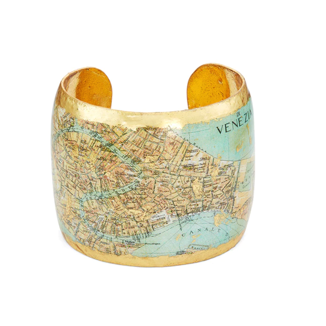 Stockholm Enamel Cuff Bracelet, Gold Leaf, by Evocateurr