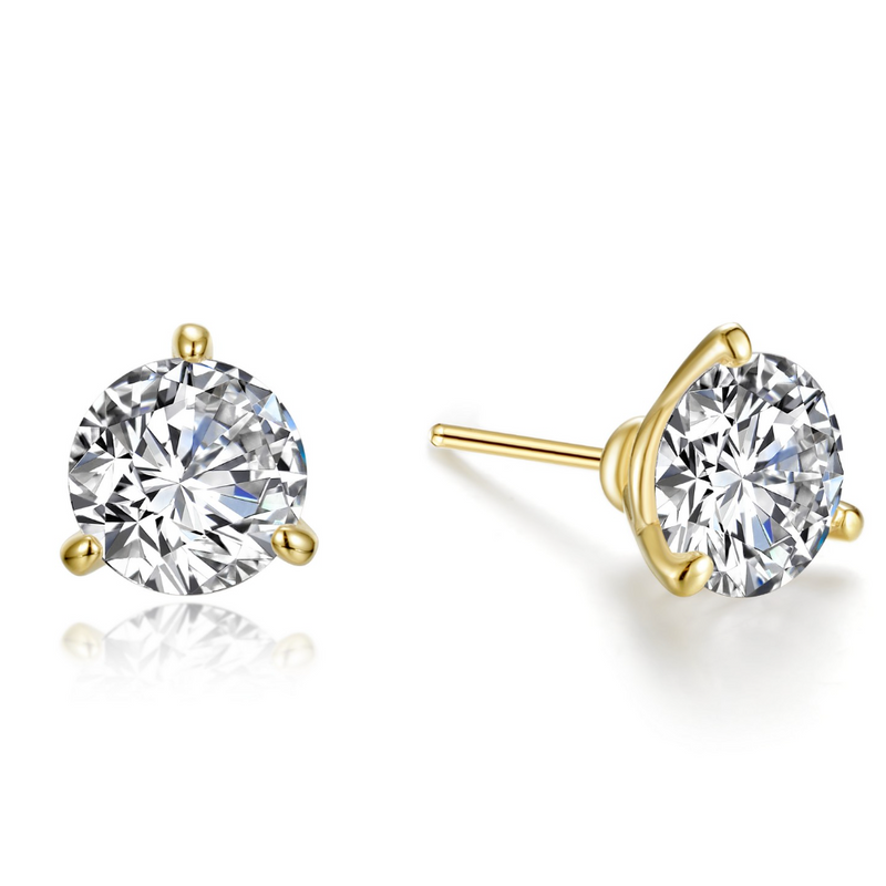 ER CL S.S. GP 4.08 CTTW 3 Prong Martini Studs