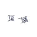 ER CL S.S. PT 1.50 CTTW 4 Prong Princess Cut Studs