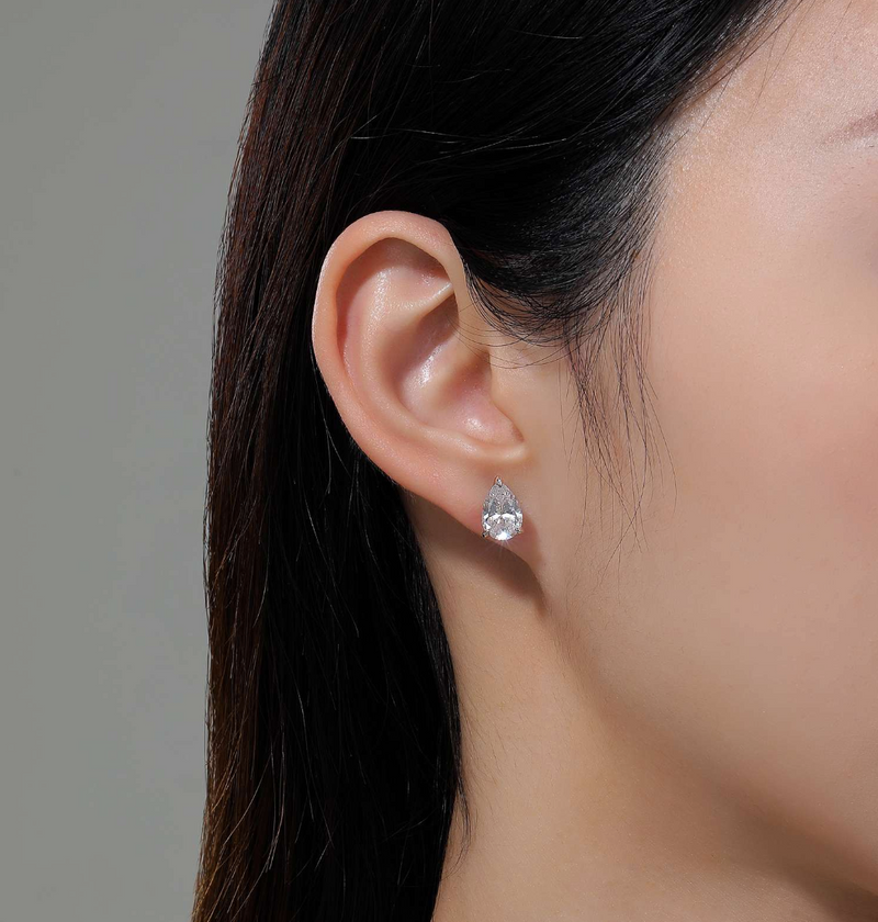 LaFonn Pear-Shaped Solitaire Stud Earrings