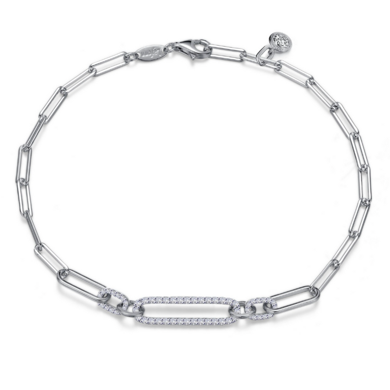 LaFonn CTTW 0.85 Silver Paperclip Bracelet