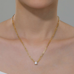 LaFonn Gold Paperclip Necklace