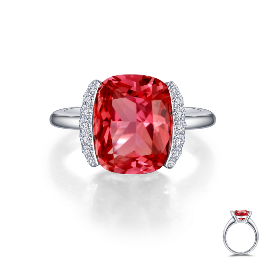 Fancy Lab-Grown Sapphire Solitaire Ring
