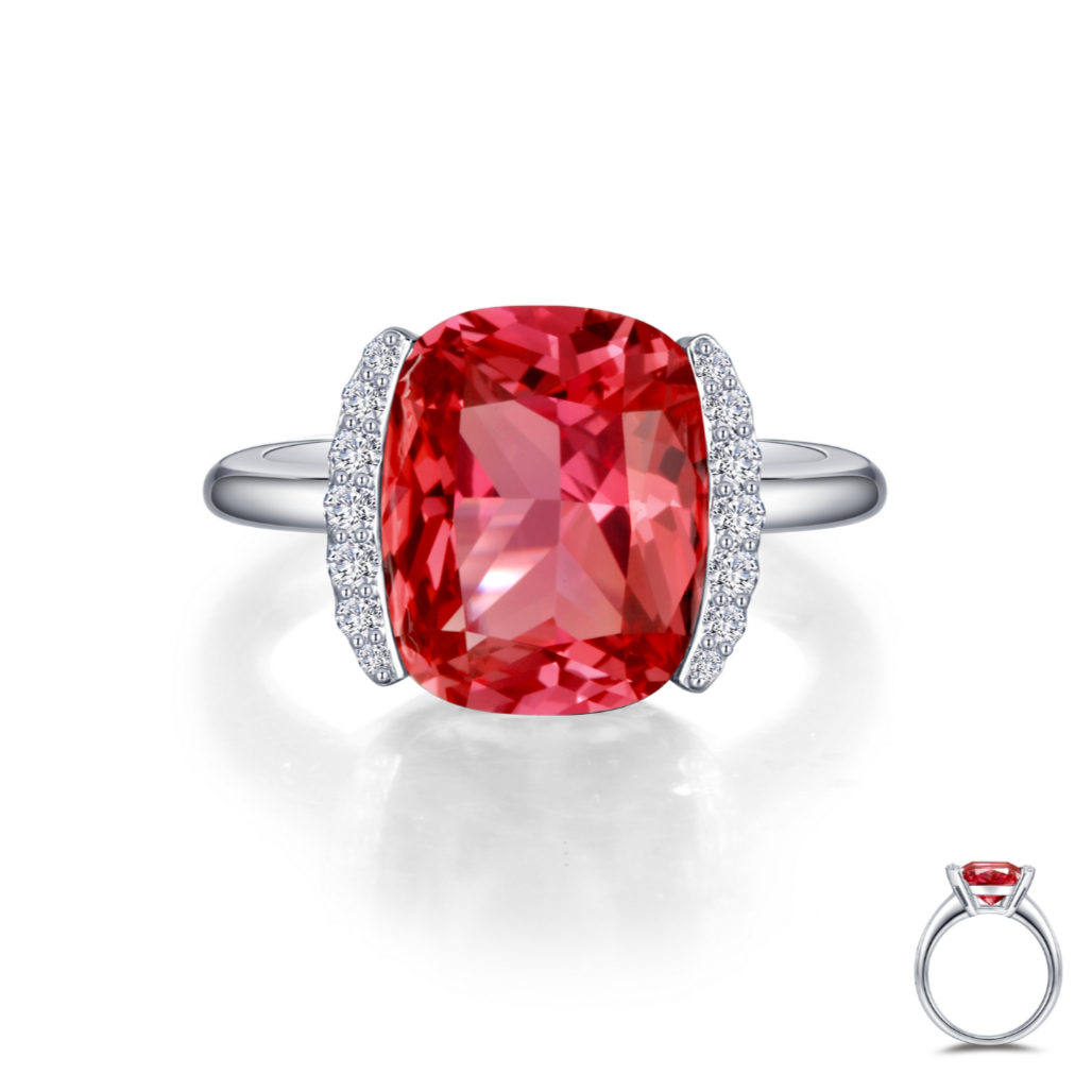 Fancy Lab-Grown Sapphire Solitaire Ring