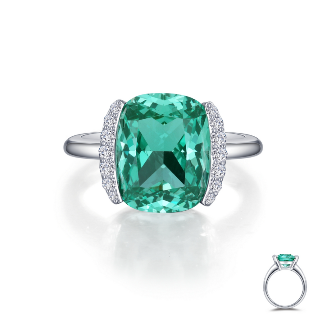 Fancy Lab-Grown Sapphire Solitaire Ring
