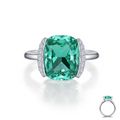 Fancy Lab-Grown Sapphire Solitaire Ring