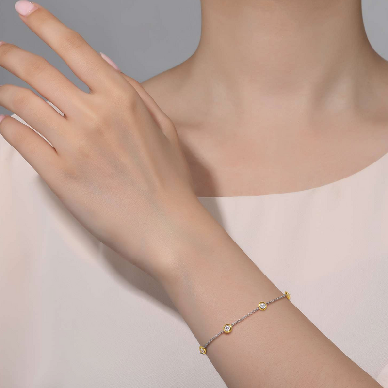 7 Symbols of Joy Stationary Bracelet Adjustable 7.5"