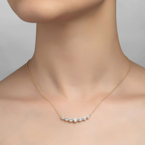7 Symbols of Joy Bar Necklace 18"