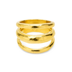14K Gold Plated Alliteration Ring