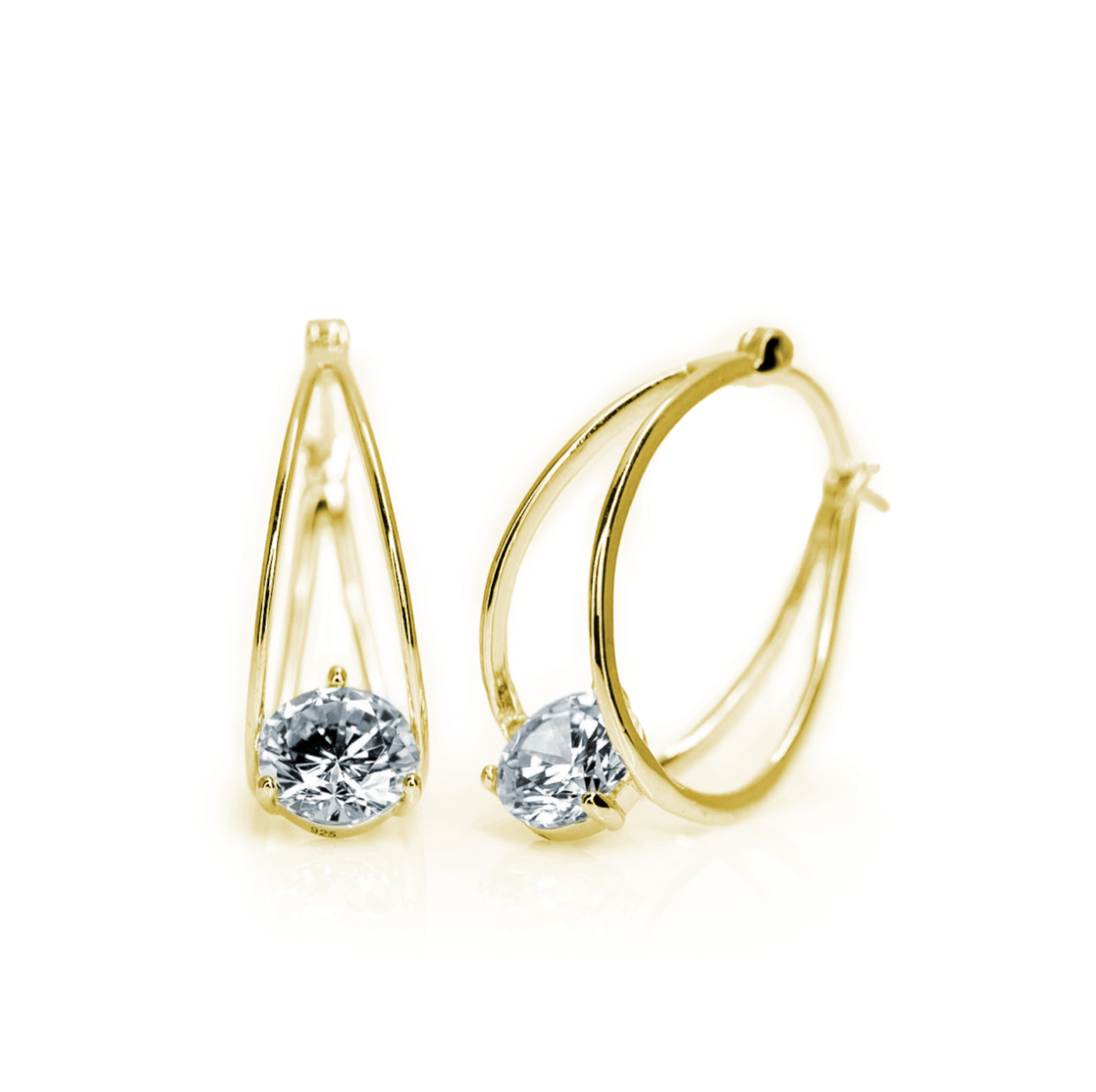 Jada S.S. .925 Medium Gold Basket Earring
